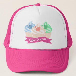 Sweet Cupcake Trio - Gepersonaliseerd Trucker Pet