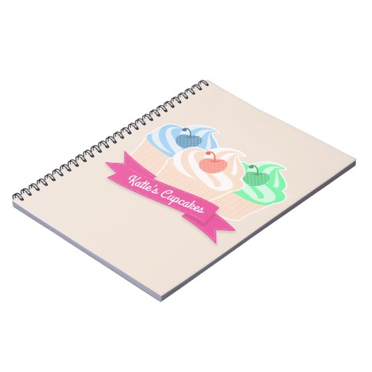 Sweet Cupcake Trio Notitieboek (Linkerzijde)