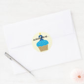 Sweet Cupcake Tweede Verjaardag Sticker (Envelop)