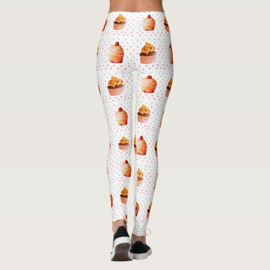 Sweet Cupcakes Aangepaste Leggings (Achterkant)