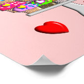 Sweet Cupcakes Art Poster-3D in reliëfstijl Poster (Hoek)