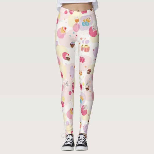 Sweet Cupcakes Balloons Sprinkles Camo Leggings (Voorkant)