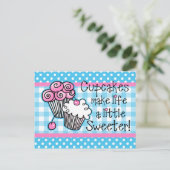 Sweet Cupcakes Briefkaarten (Staand voorkant)