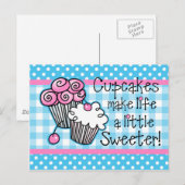 Sweet Cupcakes Briefkaarten (Voorkant / Achterkant)