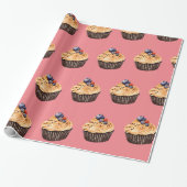 Sweet Cupcakes Pattern Cadeaupapier (Uitgerold)