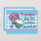 Sweet Cupcakes Recipcard Briefkaart (Voorkant / Achterkant)