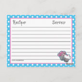 Sweet Cupcakes Recipcard Briefkaart (Achterkant)