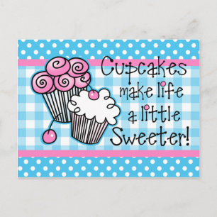 Sweet Cupcakes Recipcard Briefkaart