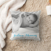 Sweet Custom Baby Photo Birth Stats Nursery Kussen (Deken)