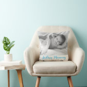 Sweet Custom Baby Photo Birth Stats Nursery Kussen (Stoel)