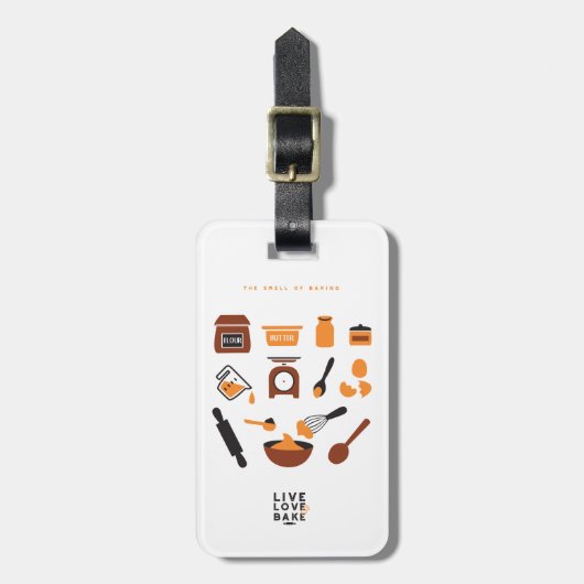 Sweet Cute Baking Tools Art Bagagelabel (Voorkant verticaal)