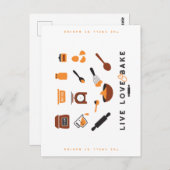Sweet Cute Baking Tools Art Briefkaart (Voorkant / Achterkant)