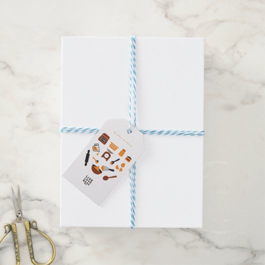 Sweet Cute Baking Tools Art Cadeaulabel (Met Touw)