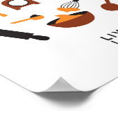 Sweet Cute Baking Tools Art Poster (Hoek)