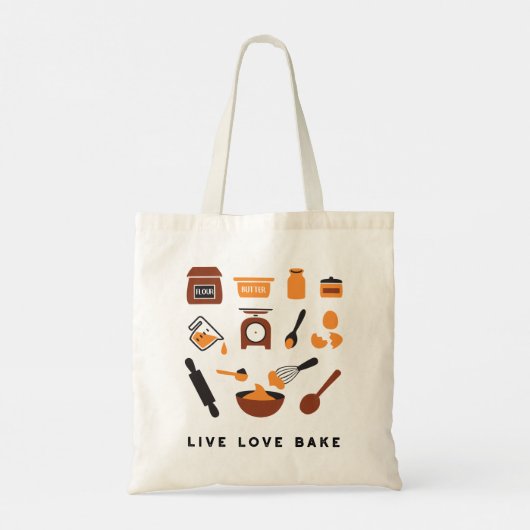 Sweet Cute Baking Tools Art Tote Bag (Achterkant)