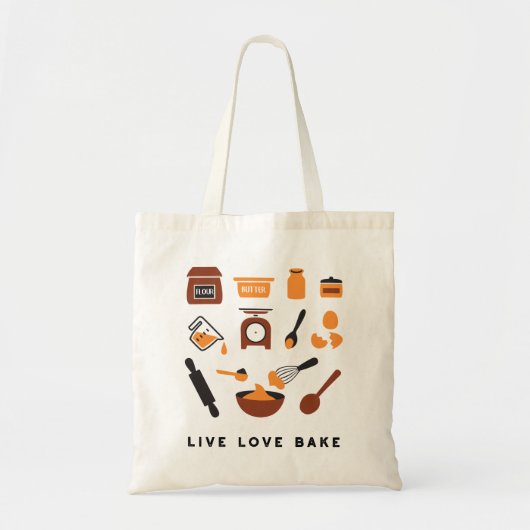 Sweet Cute Baking Tools Art Tote Bag (Voorkant)