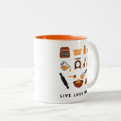 Sweet Cute Baking Tools Art Tweekleurige Koffiemok (Voorkant rechts)
