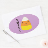 Sweet Cute Candy Corn Ovale Sticker (Envelop)