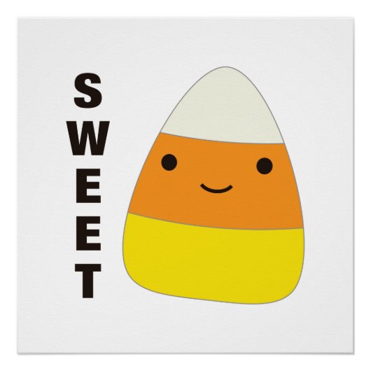 Sweet Cute Candy Corn Perfect Poster (Voorkant)
