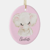 Sweet Cute & Girly Pastel Blush Pink Baby Elephant Keramisch Ornament (Rechts)