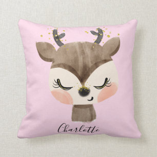 Sweet Cute & Girly Pastel Blush Pink Baby Reindest Kussen