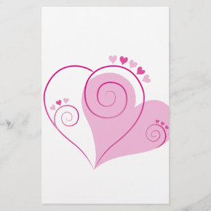Sweet Cute Happy Valentijn Love Hearts Soft Pink Briefpapier