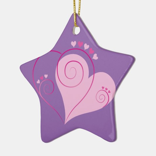 Sweet Cute Happy Valentijn Love Hearts Soft Pink Keramisch Ornament (Links)