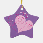 Sweet Cute Happy Valentijn Love Hearts Soft Pink Keramisch Ornament (Achterkant)