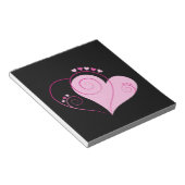 Sweet Cute Happy Valentijn Love Hearts Soft Pink Notitieblok (Schuin)