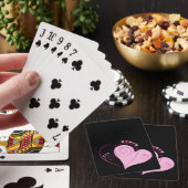 Sweet Cute Happy Valentijn Love Hearts Soft Pink Pokerkaarten (Insitu)