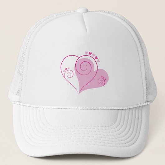 Sweet Cute Happy Valentijn Love Hearts Soft Pink Trucker Pet (Voorkant)