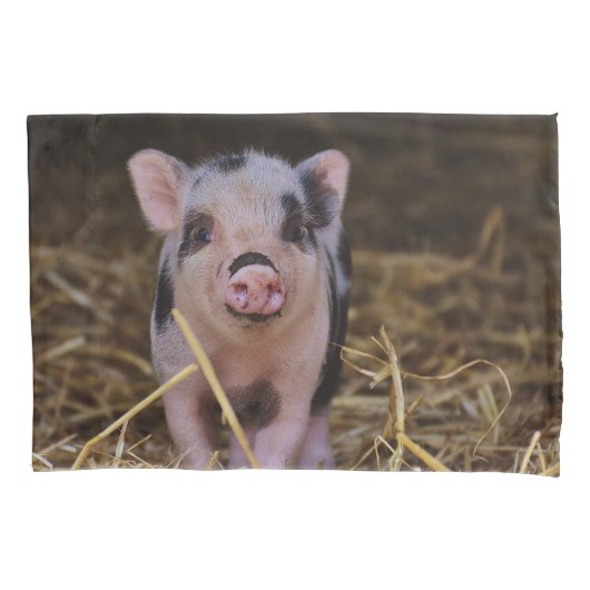 Sweet Cute Pig Kussensloop (Voorkant)
