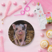Sweet Cute Pig Papieren Bordje (Feest)