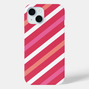 Sweet Cute Snoep Stripes Pattern Valentijnsdag iPhone 15 Case