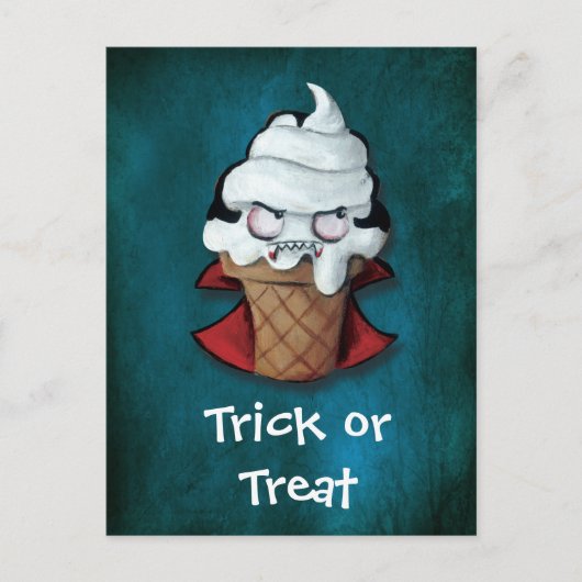 Sweet Cute Vampire Ice Cream Briefkaart (Voorkant)