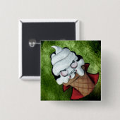 Sweet Cute Vampire Ice Cream Vierkante Button 5,1 Cm (Voorkant /achterkant)