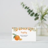 Sweet Cutie Oranje Registry Insert Informatiekaartje (Staand voorkant)