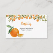 Sweet Cutie Oranje Registry Insert Informatiekaartje (Voorkant)