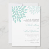 Sweet Dahlias Wedding Kaart (Voorkant)