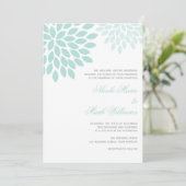 Sweet Dahlias Wedding Kaart (Staand voorkant)