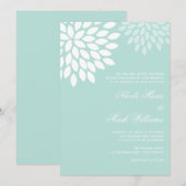 Sweet Dahlias Wedding Kaart (Voorkant / Achterkant)