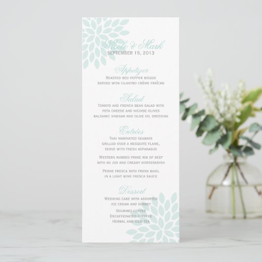 Sweet Dahlias Wedding Menu (Staand voorkant)