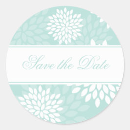Sweet Dahlias Wedding Ronde Sticker