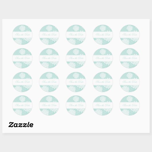 Sweet Dahlias Wedding Ronde Sticker (Vel)