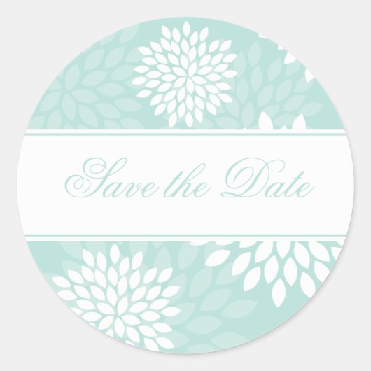 Sweet Dahlias Wedding Ronde Sticker (Voorkant)