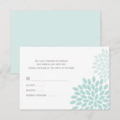 Sweet Dahlias Wedding RSVP Kaartje (Voorkant / Achterkant)