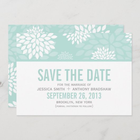 Sweet Dahlias Wedding Save The Date (Voorkant / Achterkant)