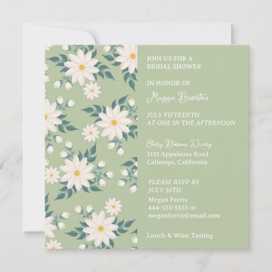 Sweet Daisies Bridal Shower Kaart (Voorkant)
