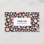 Sweet Daisies Floral QR Code Sociaal Icoon Dank u Visitekaartje (Voorkant)