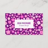 Sweet Daisies Floral QR Code Social Media Chic Visitekaartje (Voorkant)